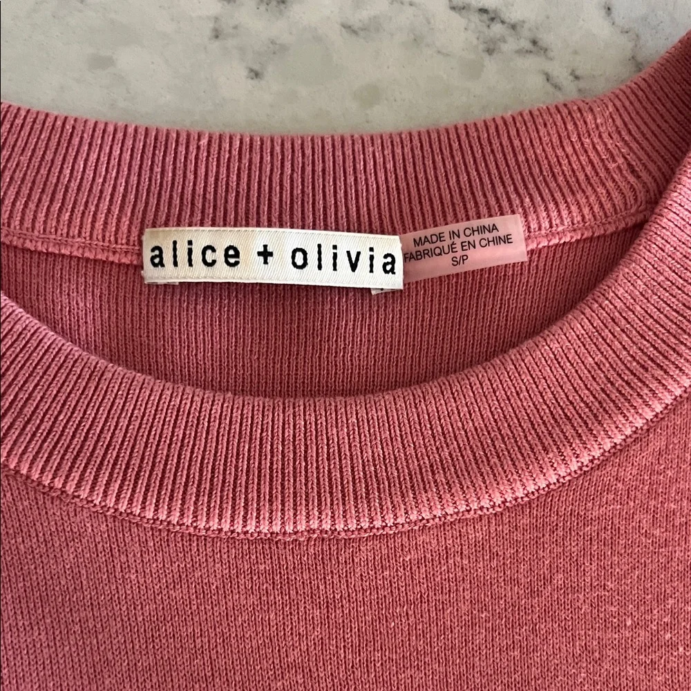 Alice + Olivia Pink Sweater with Graphic Design - Picture 5 of 5